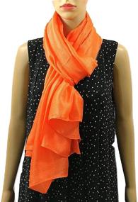 img 2 attached to Shanlin Solid Color Silk Scarves Women's Accessories in Scarves & Wraps