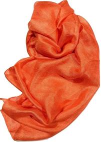 img 4 attached to Shanlin Solid Color Silk Scarves Women's Accessories in Scarves & Wraps