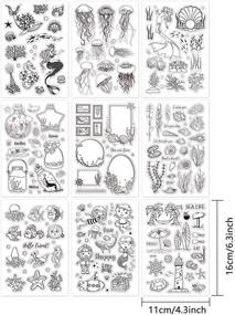 img 3 attached to GLOBLELAND 9-Sheet Ocean Theme Silicone Clear Stamps Seal for Card Making Decor & DIY Scrapbooking