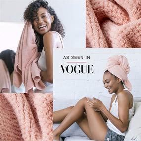 img 1 attached to 🌸 VOLO Hero Microfiber Hair Towel: Super Absorbent, Ultra-Soft, Fast Drying, Reduce Dry Time by 50%, Large Size, Premium Wrap Towel in Sustainable Packaging - Cloud Pink