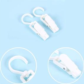 img 3 attached to VinBee 20 PCS Durable Swivel Hanging Laundry Hooks Clip - 4.3 Inches (White)
