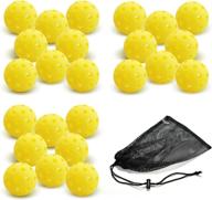 🎾 pickleball balls 40 holes: durable with nice bounce, perfect for indoor & outdoor courts - bright yellow логотип