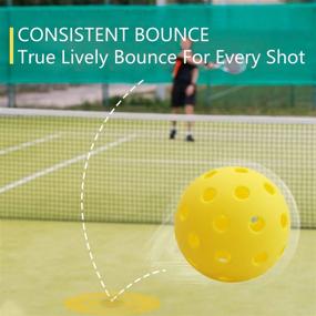 img 1 attached to 🎾 Pickleball Balls 40 Holes: Durable with Nice Bounce, Perfect for Indoor & Outdoor Courts - Bright Yellow