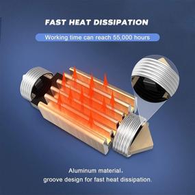img 1 attached to Лампа LBRST 6418 LED с технологией CANBUS Error Free - 6SMD Чипсет 36мм Festoon LED для светильника карты купола, номерного знака, освещения перчаточного ящика, лестницы - 2 шт., белый