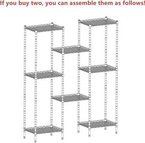 img 3 attached to 🏬 Silver REGILLER 4-Tier Wire Shelving Unit Metal Storage Rack Organizer - Ideal for Pantry, Laundry, Bathroom, Kitchen, Closet Organization (16.8L x 12W x 49H)