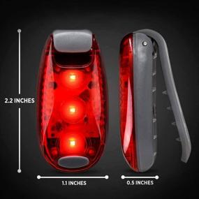 img 3 attached to qlovel LED Safety Light (4 Pack): High Visibility Strobe Running 🏃 Lights for Runners, Walkers, Bikers, and Pets - Ultimate Night Safety Gear