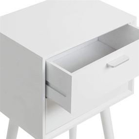 img 2 attached to 🌟 Silverwood White Side Table - 11.8 L x 15.75 W x 25 H