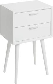 img 4 attached to 🌟 Silverwood White Side Table - 11.8 L x 15.75 W x 25 H