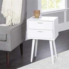 img 3 attached to 🌟 Silverwood White Side Table - 11.8 L x 15.75 W x 25 H