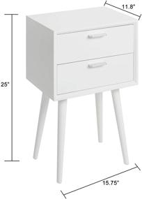 img 1 attached to 🌟 Silverwood White Side Table - 11.8 L x 15.75 W x 25 H