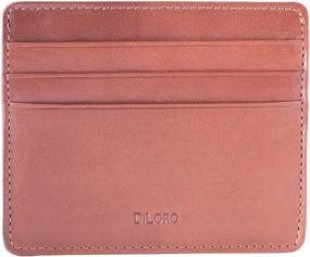 img 4 attached to DiLoro Minimalist Leather Travel Blocking Men's Accessories