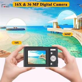 img 3 attached to 📷 Компактная влоггинговая камера AUFOYA 1080P - Высокое количество мегапикселей, 16-кратное цифровое увеличение, 2 батареи