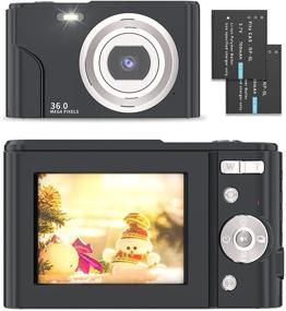 img 4 attached to 📷 Компактная влоггинговая камера AUFOYA 1080P - Высокое количество мегапикселей, 16-кратное цифровое увеличение, 2 батареи