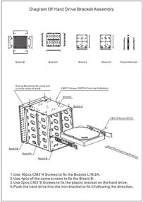 img 1 attached to 🖥️ Stainless Steel HDD Cage, 5.25" to 5x 3.5" Rack SAS SATA HDD Cage, Hard Drive Tray with Fan Space - Drive Cage Adapter Rack Bracket