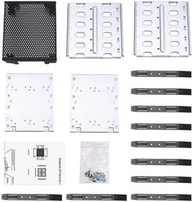 img 3 attached to 🖥️ Stainless Steel HDD Cage, 5.25" to 5x 3.5" Rack SAS SATA HDD Cage, Hard Drive Tray with Fan Space - Drive Cage Adapter Rack Bracket