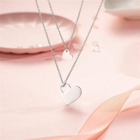 img 2 attached to MANVEN Mother Daughter Necklace Set: Perfect Mom Gifts from Daughters - Heart Jewelry for Mom & Daughter for Birthdays & Special Occasions