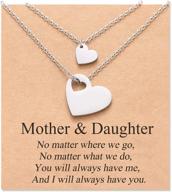 manven mother daughter necklace set: perfect mom gifts from daughters - heart jewelry for mom & daughter for birthdays & special occasions logo