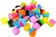 🔥 100-pack of 2ml non-stick silicone wax containers - multi use storage jars for oil concentrates - assorted colors logo