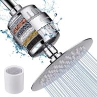 nearmoon shower head and 15 stage shower filter combo: high pressure filtered showerhead for 🚿 hard water, enhances skin and hair health - 1 replaceable filter cartridge included (6 inch, chrome) logo