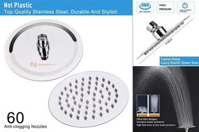 img 2 attached to NearMoon Shower Head and 15 Stage Shower Filter Combo: High Pressure Filtered Showerhead for 🚿 Hard Water, Enhances Skin and Hair Health - 1 Replaceable Filter Cartridge Included (6 Inch, Chrome)