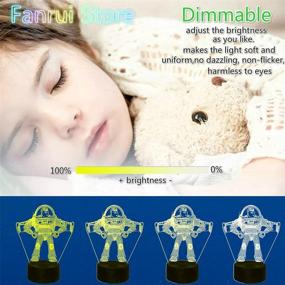 img 2 attached to 🚀 Buzz Lightyear Spaceman Night Light - Fanrui Cartoon Pixar 7 Color Change LED Astronaut Action Figure for Boys Bedroom Décor - Perfect Child's Gift