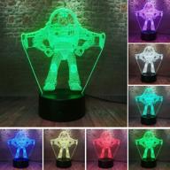 🚀 buzz lightyear spaceman night light - fanrui cartoon pixar 7 color change led astronaut action figure for boys bedroom décor - perfect child's gift логотип