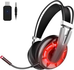 img 4 attached to 🎮 Wintory AIR 2.4G Wireless Gaming Headset with Detachable Noise Canceling Microphone – PC PS4 TV Playstation Computer Headset, 3D Surround Sound, Over Ear Gaming Headphones with Mute Key – Up to 15 Hours Use
