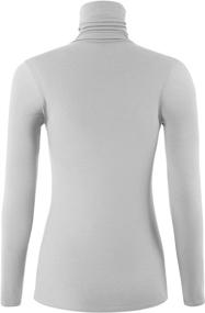 img 2 attached to Sleeve Turtleneck Stretch Shirt Medium Women's Clothing in Lingerie, Sleep & Lounge