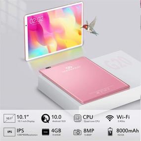 img 3 attached to 📱 10 Inch Tablet Android 10.0 with Dual Cameras, 64GB (128GB Expansion) Storage, 4GB RAM - Google Certified Tablet PC (10‘’, Pink)