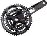 🖤 black sr suntour xcm 9-speed crankset, 175mm square taper, 44/32/22 teeth logo