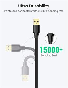 img 2 attached to 🔌 UGREEN USB-кабель удлинитель - 3 фута USB-удлинитель розетка Тип А самец-самка - Передача данных высокой скорости 5 Гбит/с - Совместим с веб-камерой, геймпадом, клавиатурой, флэш-накопителем, жестким диском, принтером, Oculus VR, камерой.