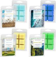 🕯️ lasenteur wax melts cubes - handmade soy wax melts for warmers: winds in summer, ocean breeze, fresh linen, bohemia forest (4x2.5oz) logo