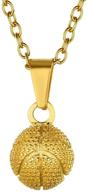 goldchic jewelry customizable men's stainless steel sports pendant necklace - baseball/cross/soccer/football/basketball - 22”+2" chain extender - ideal sports fan gift logo