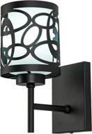 🖤 contemporary black frosted glass wall sconce for bedroom, living room, and bathroom vanity light логотип