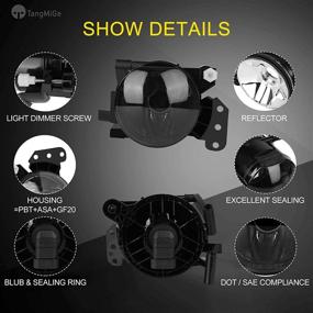 img 1 attached to 🚗 TangMiGe Fog Lights Lamps Assembly for 2003-2008 BMW 5 Series/3 Series, 1 Pair - Smoke Lens