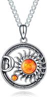 🌙 opulent opal sun and moon pendant necklaces: celestial sterling silver jewelry for women and girls - perfect gifts for mother's day, christmas, birthdays logo