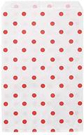 🎁 rj displays red dot paper gift bags - 100 pack: perfect for shopping, parties & merchandise logo