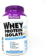 🥛 bluebonnet nutrition whey protein isolate powder: 26g protein, no sugar, non-gmo, gluten & soy free, 2 lbs, 28 servings, french vanilla flavor logo