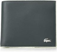 👔 lacoste men's large billfold wallet in black - men's accessories and wallets with card cases & money organizers logo