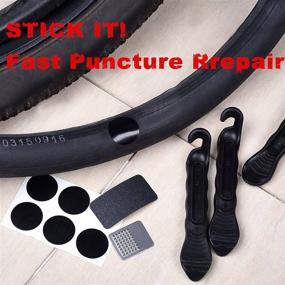 img 1 attached to Shappy 24-Piece Self-Adhesive Bike Puncture Repair Patches - 🚲 Comprehensive Bicycle Tube Patch Kit for Easy and Effective Tire Repair