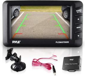 img 3 attached to 📷 Wireless Rear View Backup Camera - Car Parking Rearview Monitor System with Distance Scale Lines, Waterproof, Night Vision, 4.3” LCD Screen, Video Color Display for Vehicles - Pyle