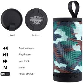 img 2 attached to 🔊 Enhanced Bass Portable Bluetooth Speaker: Small Wireless Speaker with HD Audio, Perfect for Outdoor/Indoor Use, Splash Proof and Compatible with Smart Phones and Tablets