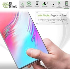 img 3 attached to Защитная пленка IQ Shield Screen Protector для Samsung Galaxy Note 10 (дисплей 6,3 дюйма, 2 штуки, совместима с чехлом) - прозрачная антибликовая пленка