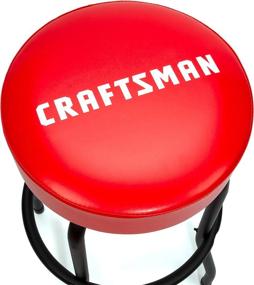 img 2 attached to CRAFTSMAN 28.5-inch Tall Fixed Height Work Shop Stool with Rip-Resistant Padded Vinyl Seat, 300-lb Capacity, 360-degree Footrest, and Non-Marring Feet