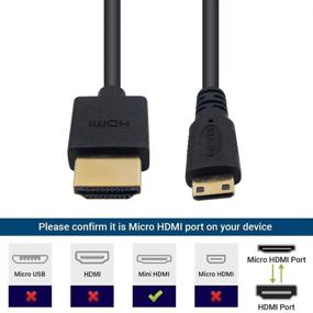 img 1 attached to 🎥 Duttek Mini HDMI to HDMI Cable - Ultra-Thin Coiled Cable for 4K Ultra HD, 1080p, 3D - Perfect for Projectors, Monitors, Camcorders (1.2M/4FT)