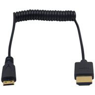 🎥 duttek mini hdmi to hdmi cable - ultra-thin coiled cable for 4k ultra hd, 1080p, 3d - perfect for projectors, monitors, camcorders (1.2m/4ft) logo