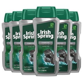 img 4 attached to 🧔 Irish Spring Charcoal Men's Body Wash, Pure Fresh - 18 oz (Pack of 6)