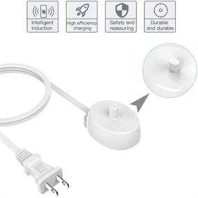 img 1 attached to Inductive Charging Base Model 3757 - Replacement Charger Power Cord Supply for Oral B Electric Toothbrush, Travel-friendly, Portable Environmentally-friendly ABS Material