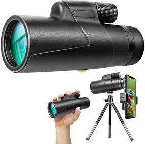 img 4 attached to HD IPX7 Waterproof 12x50 Monocular Telescope with Smartphone Adaptor & Tripod - Perfect for Birding, Hunting, and Outdoor Adventures