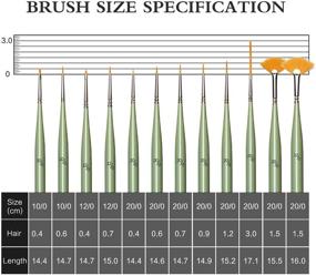 img 1 attached to Миниатюрные кисти для акварели с детальной росписью